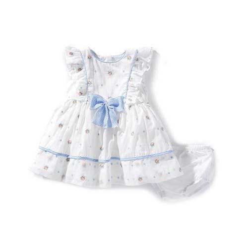 Pippa & Julie Baby Girls 12-24 Months Sleeveless Vintage-Floral-Embroidered Fit-And-Flare Dress
