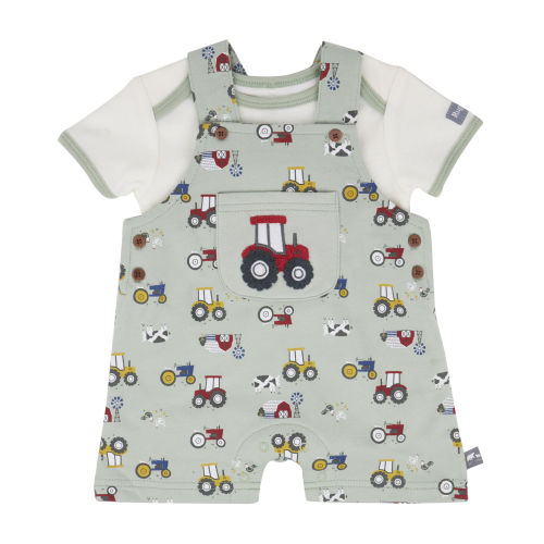 John Deere Infant Boys' Farm Print Shortall Onesie | Boot Barn