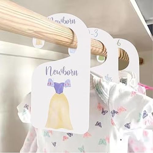 Princess Nursery Closet Dividers - Princess Baby Shower,Baby Girl Closet Organizer,Newborn to 24 Months for Home Nursery