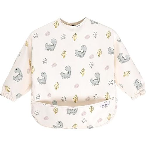 Mess proof baby feeding bibs, Smock bibs for baby, Waterproof bibs, Long sleeve baby bib for eating, Toddler smock bib