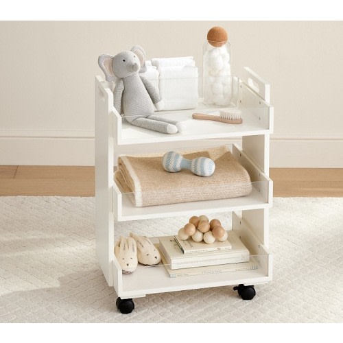 Wood And Acrylic Storage Cart