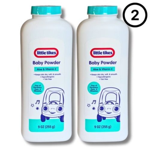 Little Tikes Hypoallergenic Baby Powder Aloe & Vitamin E Free of Parabens, Dyes, Talc and Pthalates Pack of 2