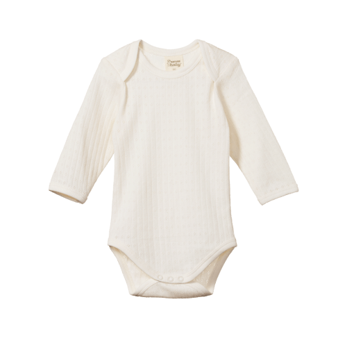 Buy Pointelle Long Sleeve Bodysuit Online in Australia | Nature baby
