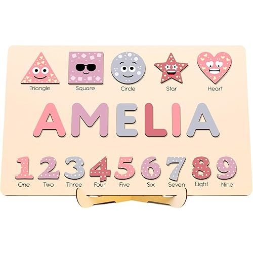 Name Puzzle for Kids, Montessori Board, Personalized Custom Name Puzzle Sign, Toddler Gift, Baby Name Gift, Gift for Kids, Christmas Gifts