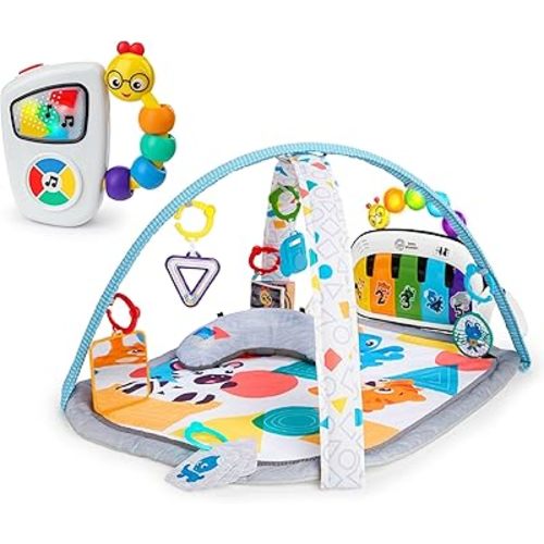 Baby Einstein Kickin Tunes 5-in-1 Bundle, Music & Language Discovery Gym & Take Along Musical Baby Toy, for Ages 0 Months and Up