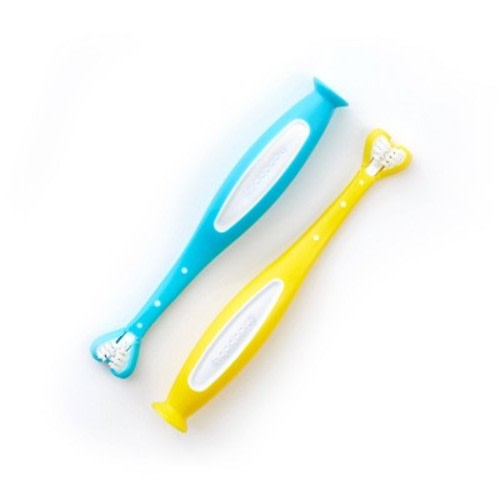 Frida Baby SmileFrida Toddler Toothbrush - Extra Soft - Yellow/Blue - 2pk