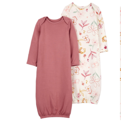 Baby 2-Pack Floral PurelySoft Sleeper Gowns