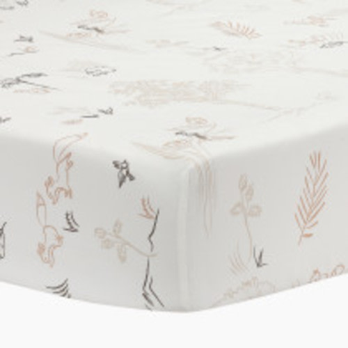 Lambs & Ivy Cotton Fitted Crib Sheet - Treetop Fox