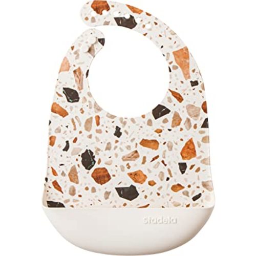 Stadela Baby Silicone Feeding Bib, Waterproof Adjustable, Unisex for Baby Boy or Girl