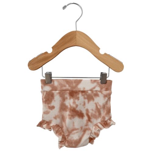 Organic Waffle Ruffle Bloomer, Spice Tie Dye