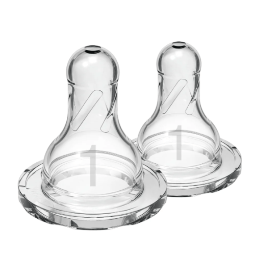 Dr. Brown’s Natural Flow® Narrow Baby Bottle Silicone Nipple, 2-Pack - LEVEL 1
