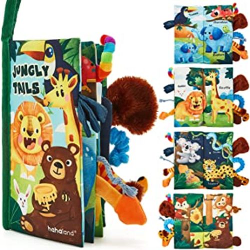 Baby Books 0-6 Months,Infant Tummy Time Toys High Contrast Sensory Baby Toys 6 to 12 Months Touch Feel Book Gift Christmas Stocking Stuffers for Boys Girls 0-3 Months Book Early Learning Stroller Toy