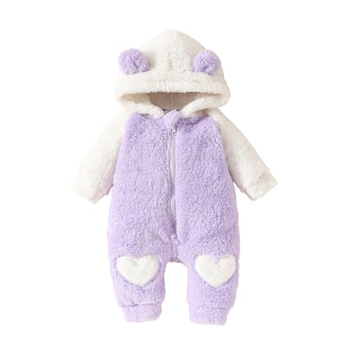 Afunbaby Newborn Baby Girl Boy Clothes Bear Onesie Long Sleeve Snowsuit Hooded Romper Cute Winter Clothes
