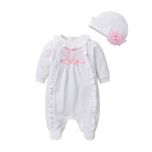 MHZLDYZ Baby Clothes Romper Baby Boy Girl Clothes Newborn Jumpsuit Solid Long Sleeve Baby Clothing(White,66)