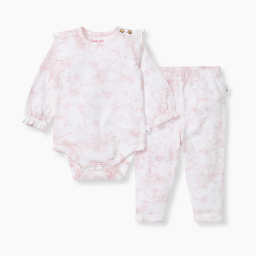 Burt's Bees Baby Organic Cotton Desert Tie Dye Bodysuit Set - Lavender Tie Dye, 3-6 M