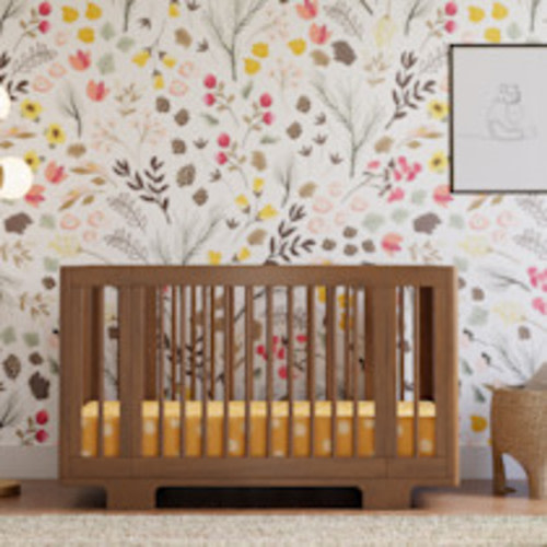 babyletto Yuzu 8-in-1 Convertible Crib with All-Stages Conversion Kits - Natural Walnut
