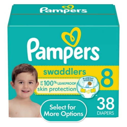Pampers Swaddlers Baby Diapers Size 8, 38 Count (Select for More Options)