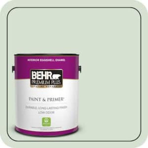 1 gal. #S400-2 Comforting Green Eggshell Enamel Low Odor Interior Paint & Primer