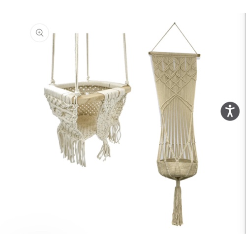 Boho Bundle | swing & toy basket 100% Organic - Finn + Emma
