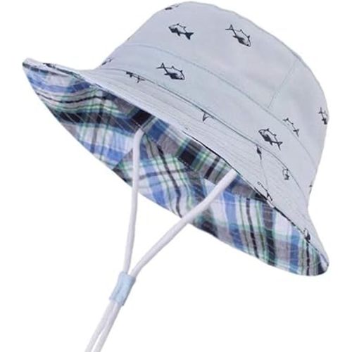Baby Sun Hat Toddler Summer UPF 50+ Sun Protection Baby Boy Hats Beach Hats Wide Brim Bucket for Baby Girl Adjustable Kid Cap
