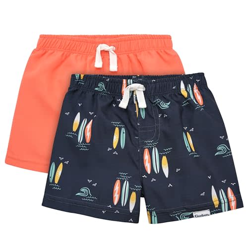 Gerber Baby Boys' Toddler 2-Pack Swim Trunks