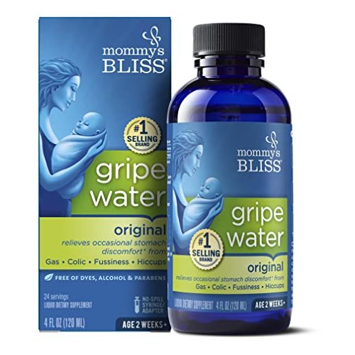 Mommy's Bliss Gripe Water Original, Infant Gas & Colic Relief, Gentle & Safe, 2 Weeks+, 4 Fl Oz (Pack of 1)