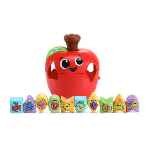 LeapFrog Spin & Change Apple Shape Sorter with Accessories, Baby and Toddler Toys