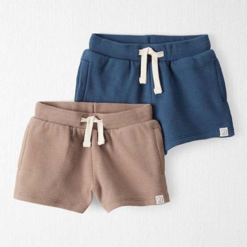 Koala Brown, Dark Sea Blue Baby 2-Pack Organic Cotton Shorts | Carter’s Oshkosh Canada
