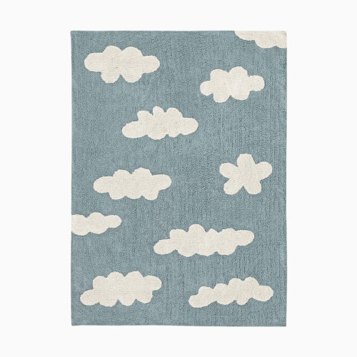 Lorena Canals Clouds Washable Rug - Vintage Blue, 5'3" X 4'