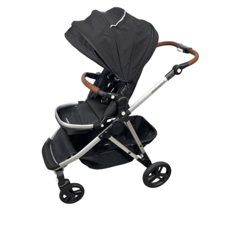 Mockingbird Single to Double 2.0 Stroller, 2025, Black, Silver With Penny Leather, Watercolor Drops