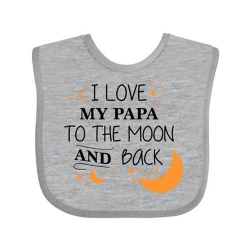 Inktastic I Love My Papa to the Moon and Back Boys or Girls Baby Bib