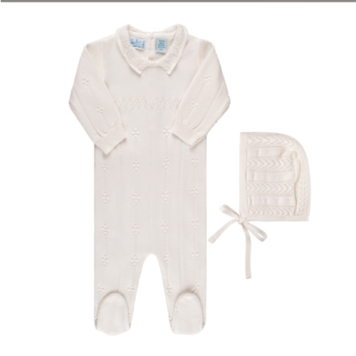 Vintage Knit Romper with Hat I Feltman Brothers