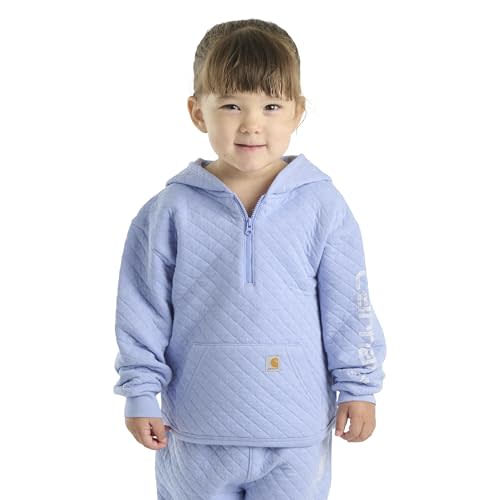 Carhartt Girls' Long-Sleeve Half-Zip Hooded Sweatshirt