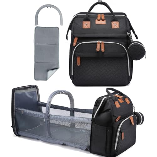 REPIG Diaper Bag Backpack with Changing Station, Spacious Durable Baby Travel Bag for Moms & Dads, with USB Port & Insulated Pockets, Large Capacity, Stylish for boys girls, Essential Newborn Gear