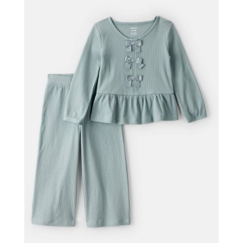 Toddler Girl 2-Piece Long-Sleeve Tee & Pant Set - Blue - Carter's | Carter's