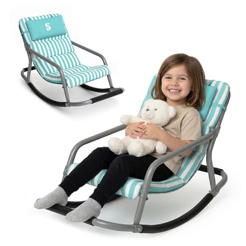 Special Supplies Sensory Rocking Chair for Kids - Comfortable Kids Rocker- Versatile Floor Chair with Soft Fabric and Stability for Playroom, Bedroom, or Nursery (Ages 3+) (Teal)
