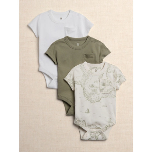 Baby Essential Supima Short-Sleeve Bodysuit 3-Pack