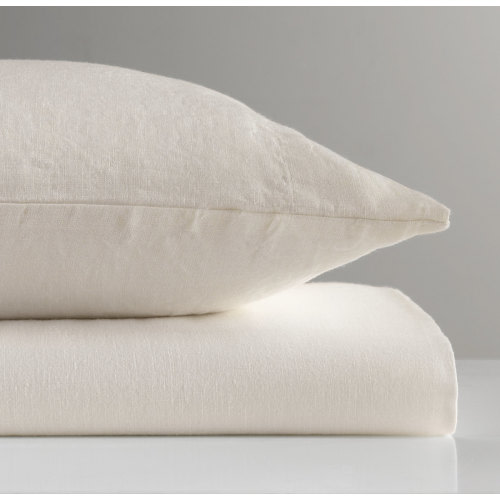 IVORY: Washed Organic Linen Crib Fitted Sheet | RH Baby & Child