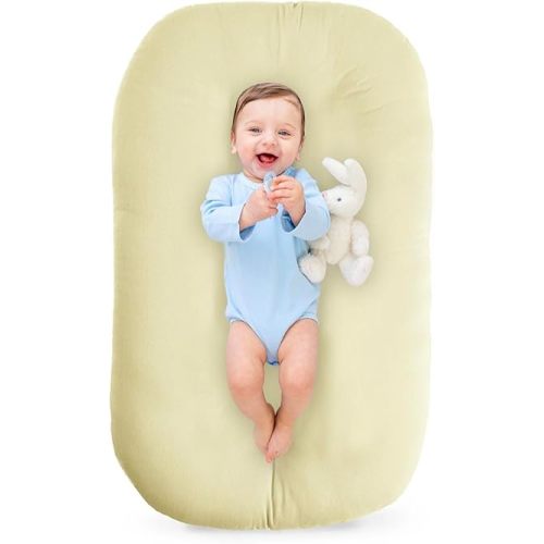 Baby Lounger - Baby Lounger for Newborn, Breathable & Soft Baby Nest Cover Co Sleeping for Baby 0-12 Months, Baby Essentials Gifts, Portable Infant Lounger, Baby Snuggle Lounger Me(Honey)