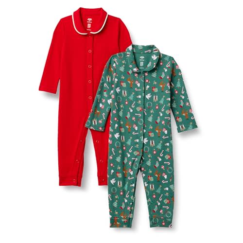 Amazon Essentials x Sofia Grainge Unisex Babies' Cotton Footless Sleepsuit, Pack of 2