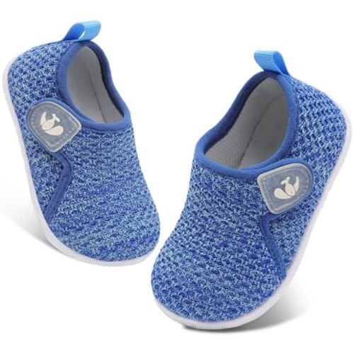 FEETCITY Baby Boys Girls First Walking Shoes Infant Sneakers Crib Shoes Breathable Lightweight Slip On Shoes