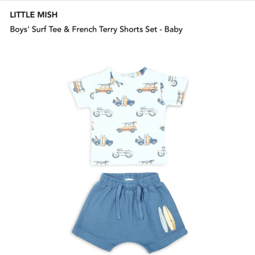 Boys' Surf Tee & French Terry Shorts Set - Baby