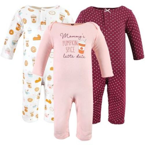 Hudson Baby Infant Girls Cotton Coveralls, Pumpkin Spice Date, 6-9 Months