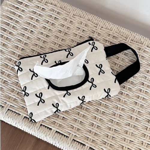 1pc Cute Tissue Box Holder Portable Storage For Living Room, Baby Strollers, Cars, Wet Wipes Pouch Creative Hanging Bag