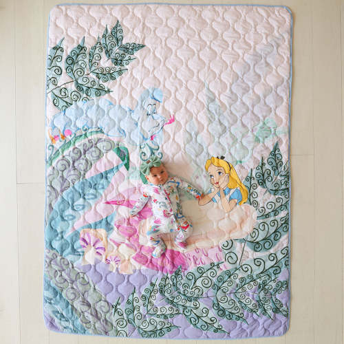 Disney Adventures in Wonderland & Who Are You? Reversible Quilted Patoo® Blanket