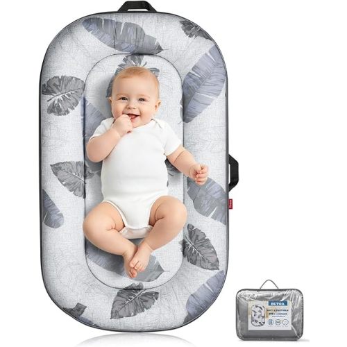BUTOA Baby Lounger - Breathable Soft Baby Nest, Portable Infant Support Cushion Tummy Time Mat for 0-24 Months, Infant Lounger for Home and Travel, Ideal Newborn Babies Essentials Baby Shower Gifts