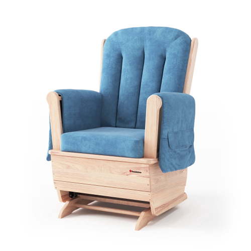 Foundations, SafeRocker Standard Glider Rocker, Blue, Wood Skirt