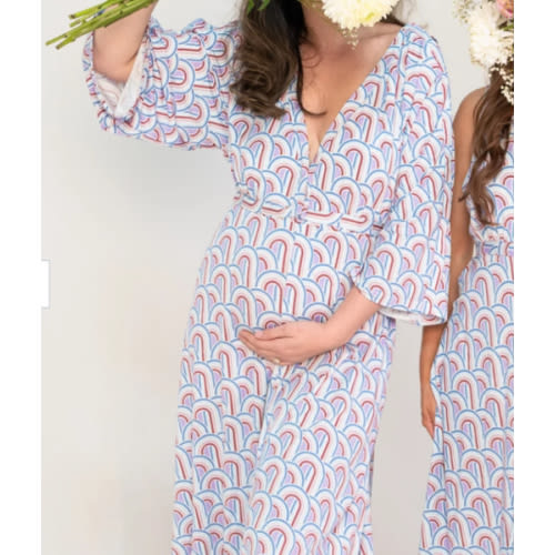 Amelia Labor & Postpartum Gown Rainbow Edition – Lila