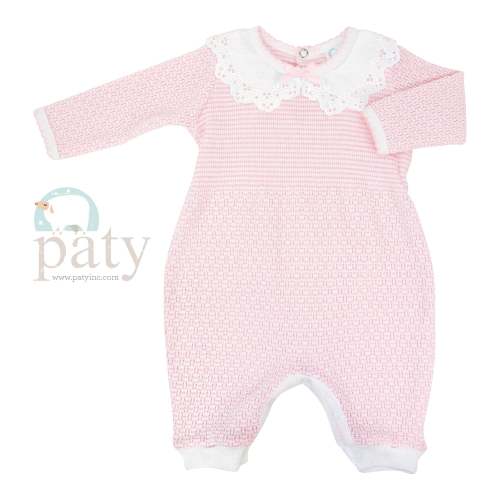 Paty Knit Romper w/ Collar #266LSC