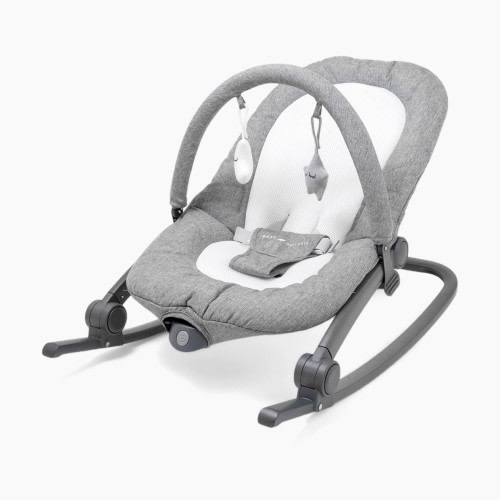 Baby Delight Aura Deluxe Portable Rocker & Bouncer - Quilted Charcoal Tweed